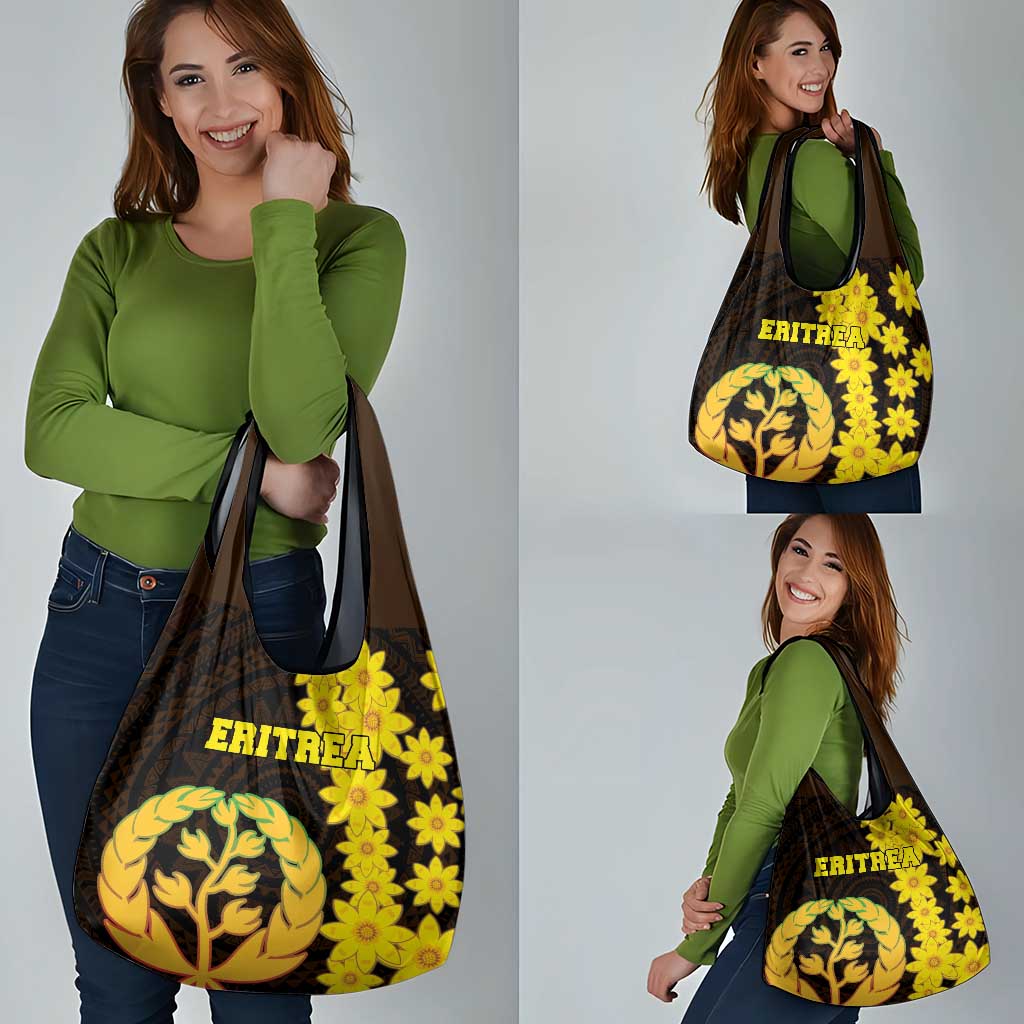 Enkutatash Eritrea New Year Grocery Bag With Coat Of Arms