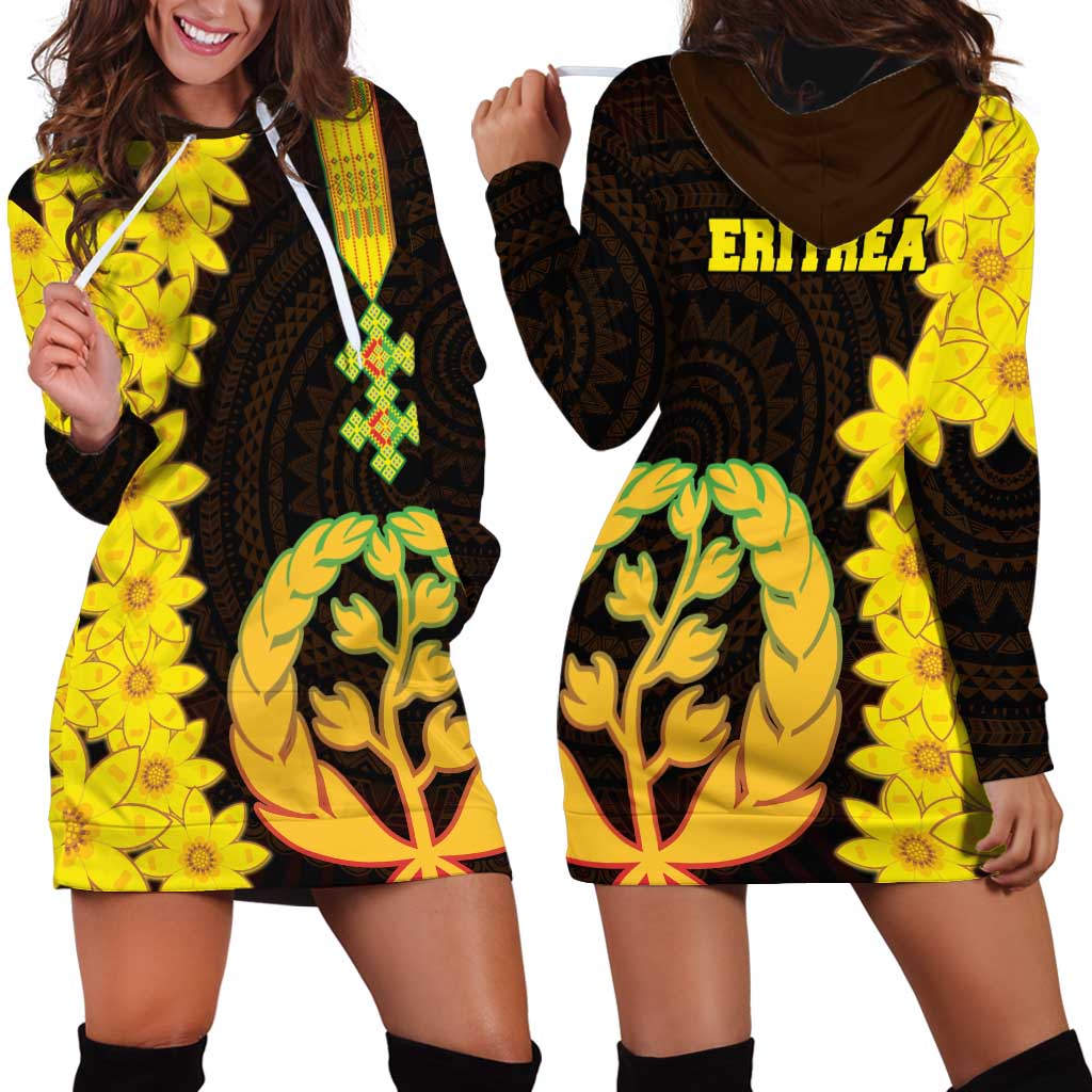 Enkutatash Eritrea New Year Hoodie Dress With Coat Of Arms - Wonder Print Shop