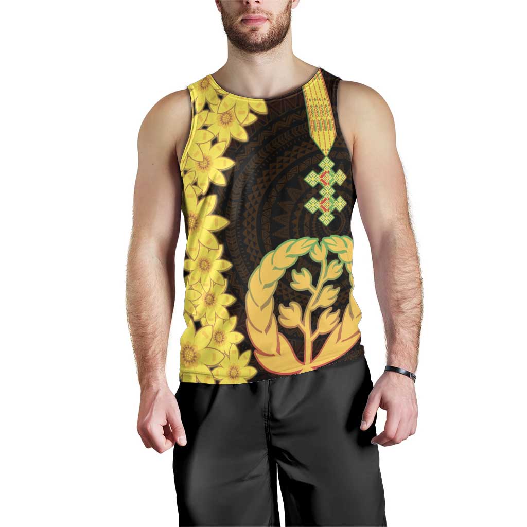 Enkutatash Eritrea New Year Men Tank Top With Coat Of Arms - Wonder Print Shop