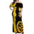 Enkutatash Eritrea New Year Off Shoulder Maxi Dress With Coat Of Arms - Wonder Print Shop