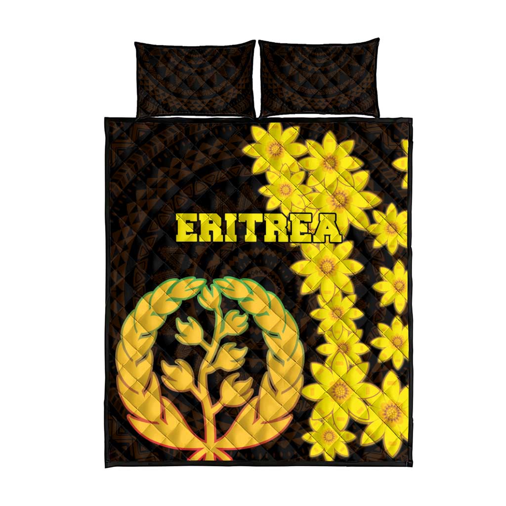 Enkutatash Eritrea New Year Quilt Bed Set With Coat Of Arms - Wonder Print Shop