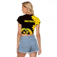 Enkutatash Eritrea New Year Raglan Cropped T Shirt With Coat Of Arms - Wonder Print Shop