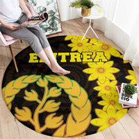 Enkutatash Eritrea New Year Round Carpet With Coat Of Arms