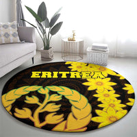 Enkutatash Eritrea New Year Round Carpet With Coat Of Arms