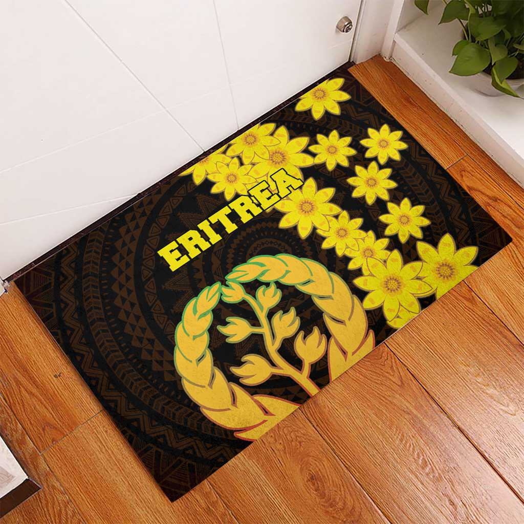 Enkutatash Eritrea New Year Rubber Doormat With Coat Of Arms - Wonder Print Shop