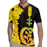 Enkutatash Eritrea New Year Rugby Jersey With Coat Of Arms - Wonder Print Shop