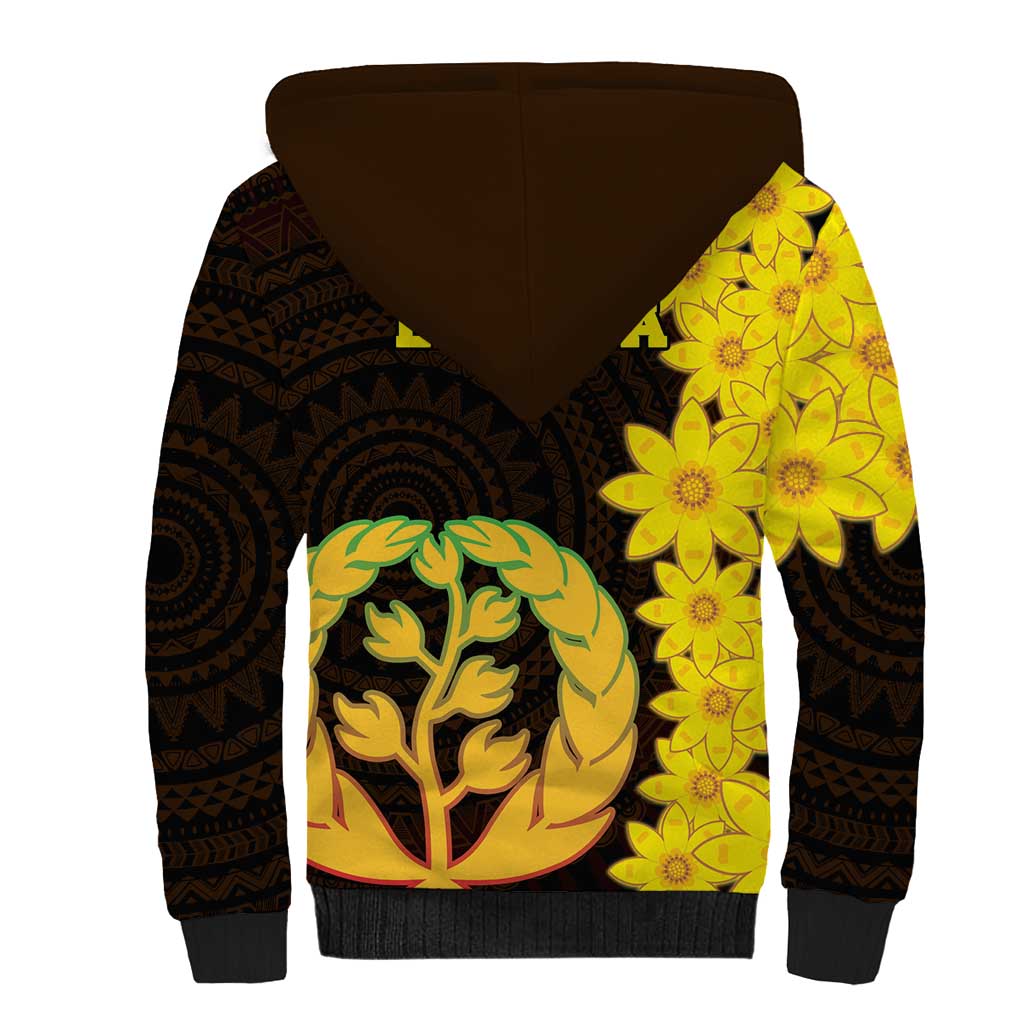 Enkutatash Eritrea New Year Sherpa Hoodie With Coat Of Arms - Wonder Print Shop