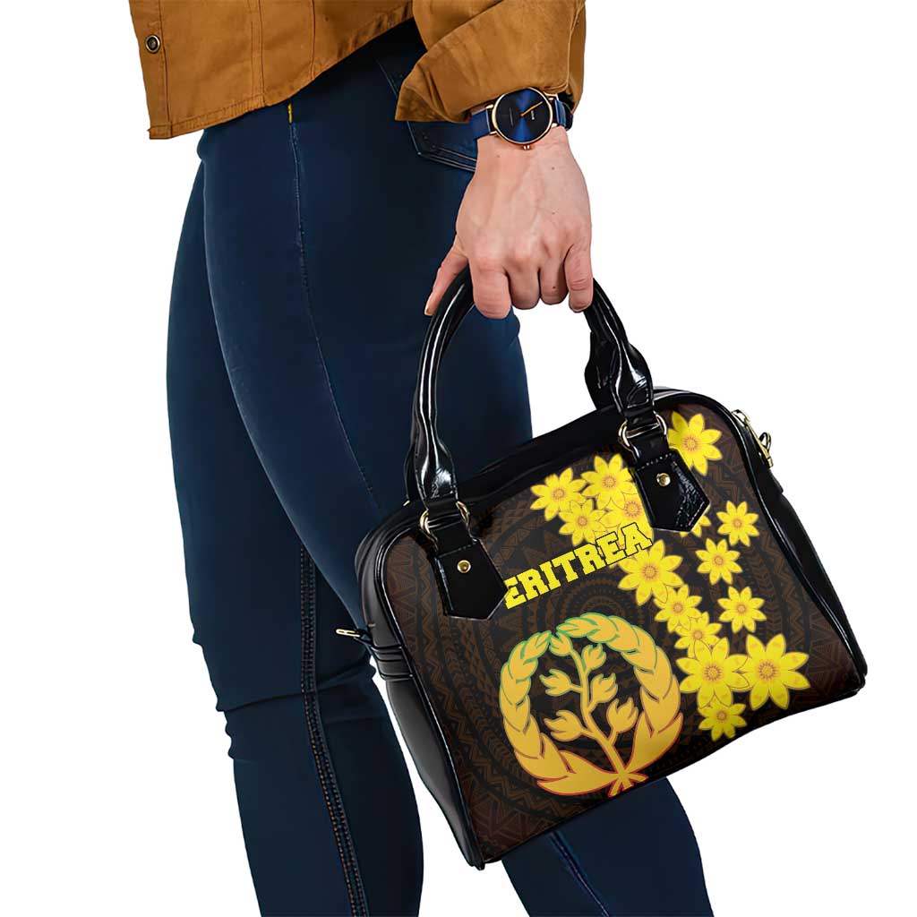 Enkutatash Eritrea New Year Shoulder Handbag With Coat Of Arms