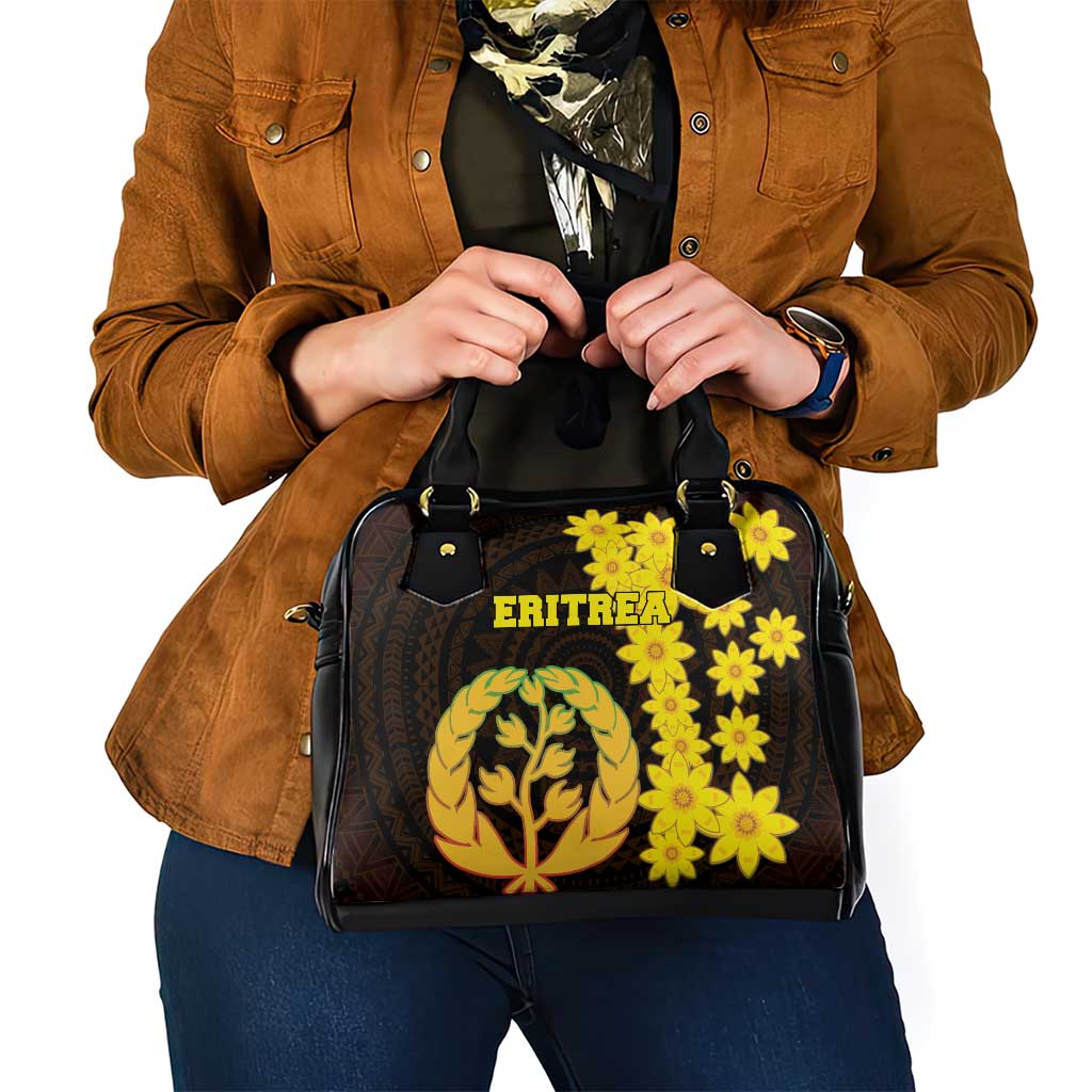 Enkutatash Eritrea New Year Shoulder Handbag With Coat Of Arms