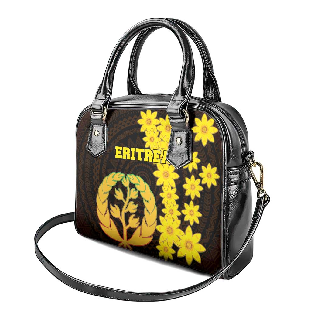 Enkutatash Eritrea New Year Shoulder Handbag With Coat Of Arms