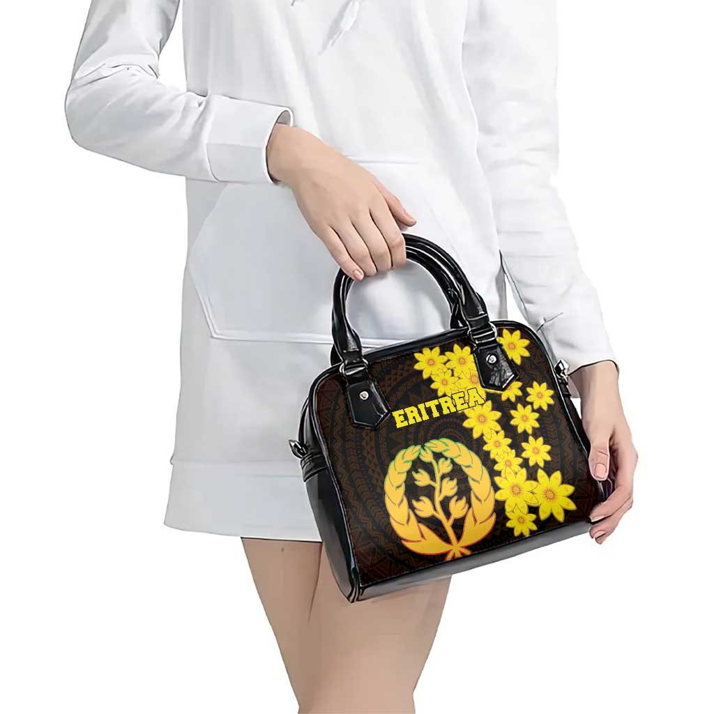 Enkutatash Eritrea New Year Shoulder Handbag With Coat Of Arms