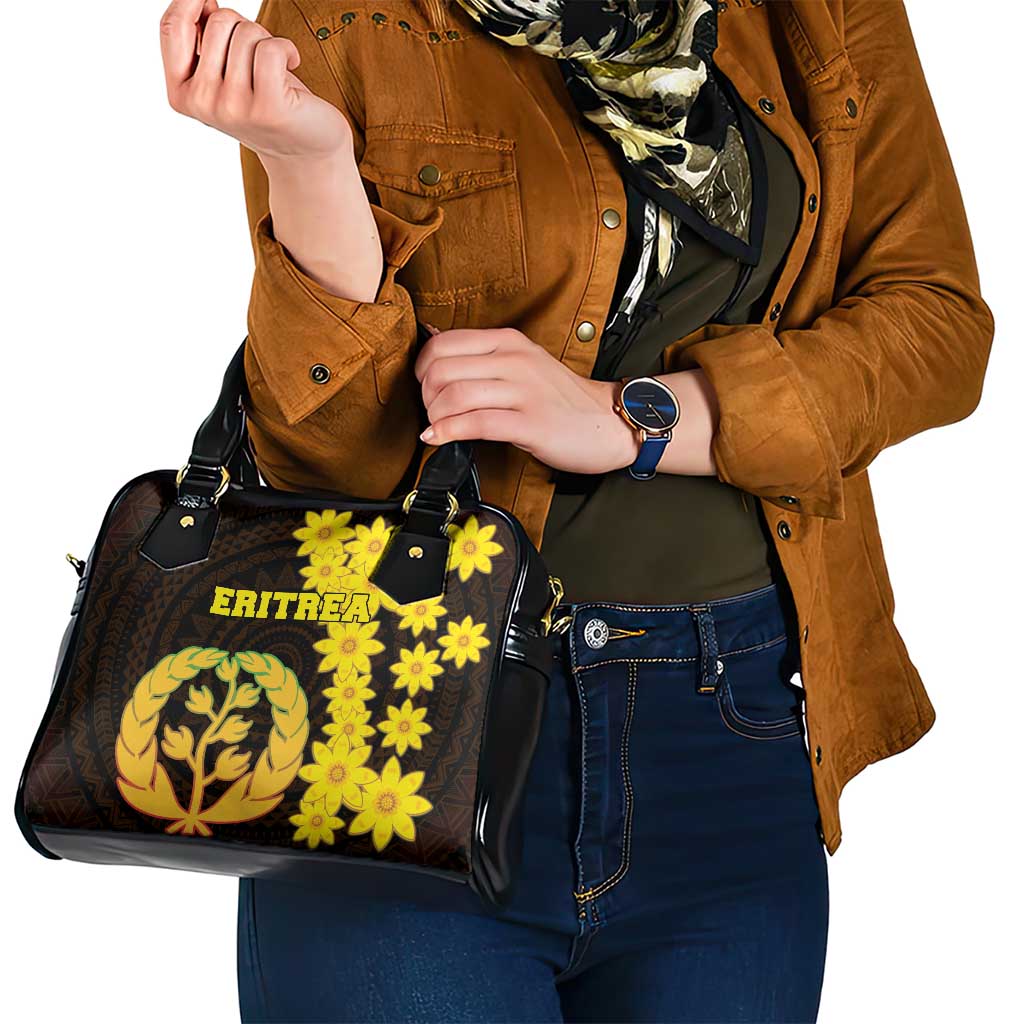 Enkutatash Eritrea New Year Shoulder Handbag With Coat Of Arms