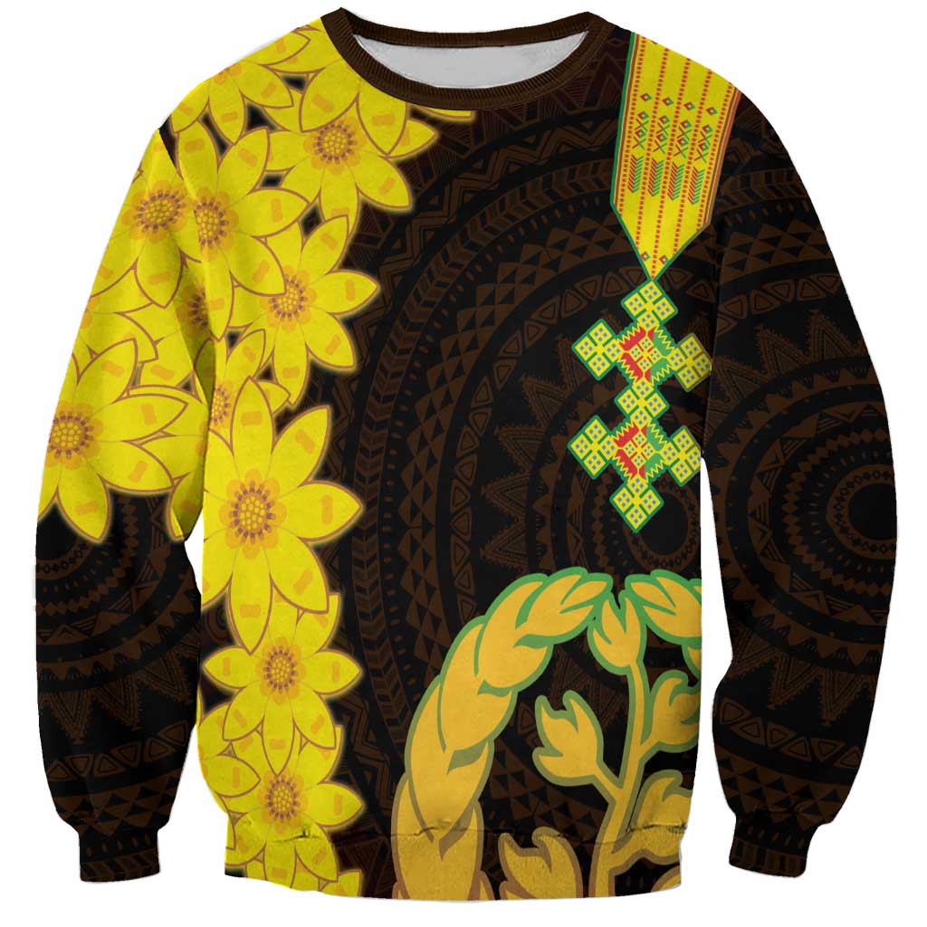 Enkutatash Eritrea New Year Sweatshirt With Coat Of Arms - Wonder Print Shop