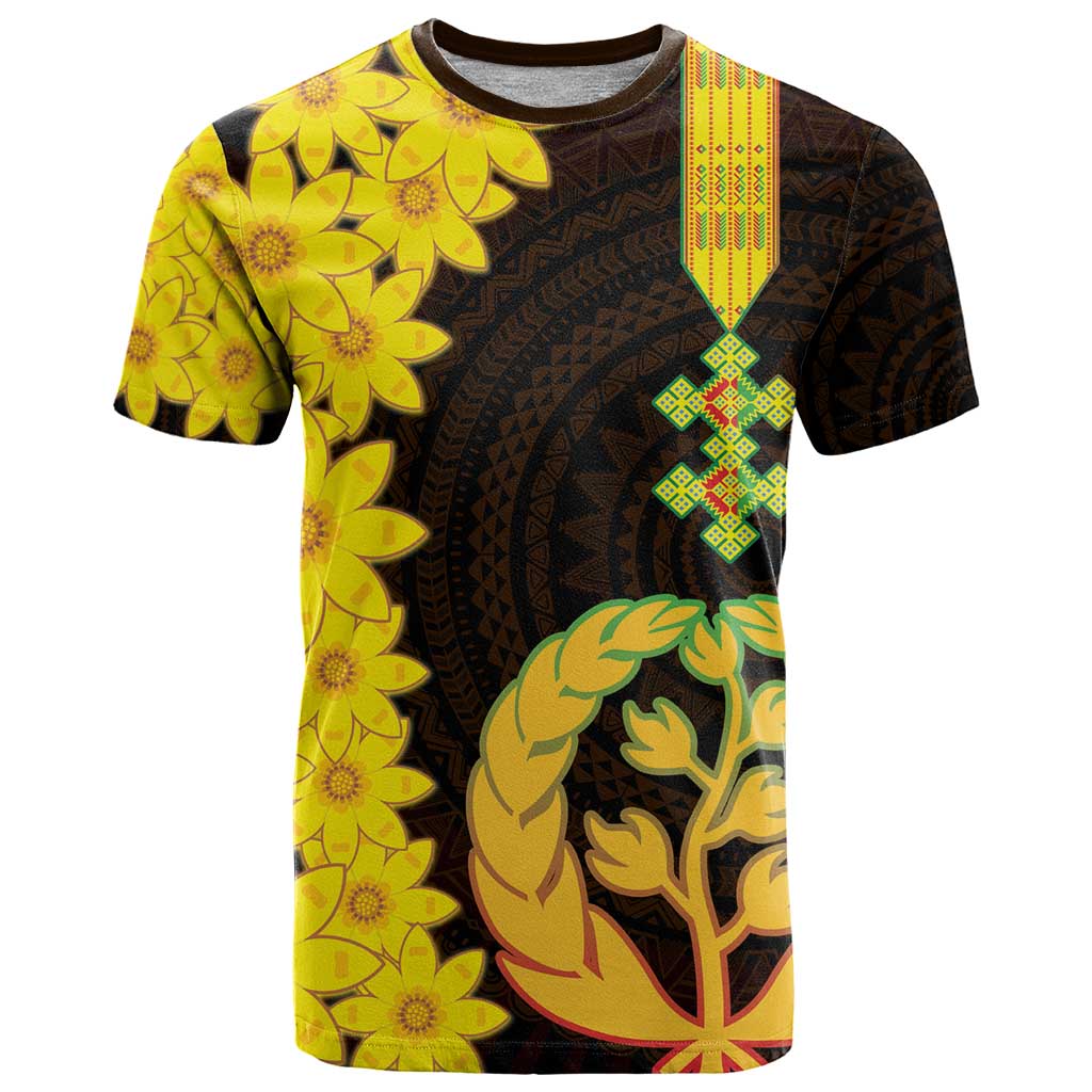 Enkutatash Eritrea New Year T Shirt With Coat Of Arms - Wonder Print Shop
