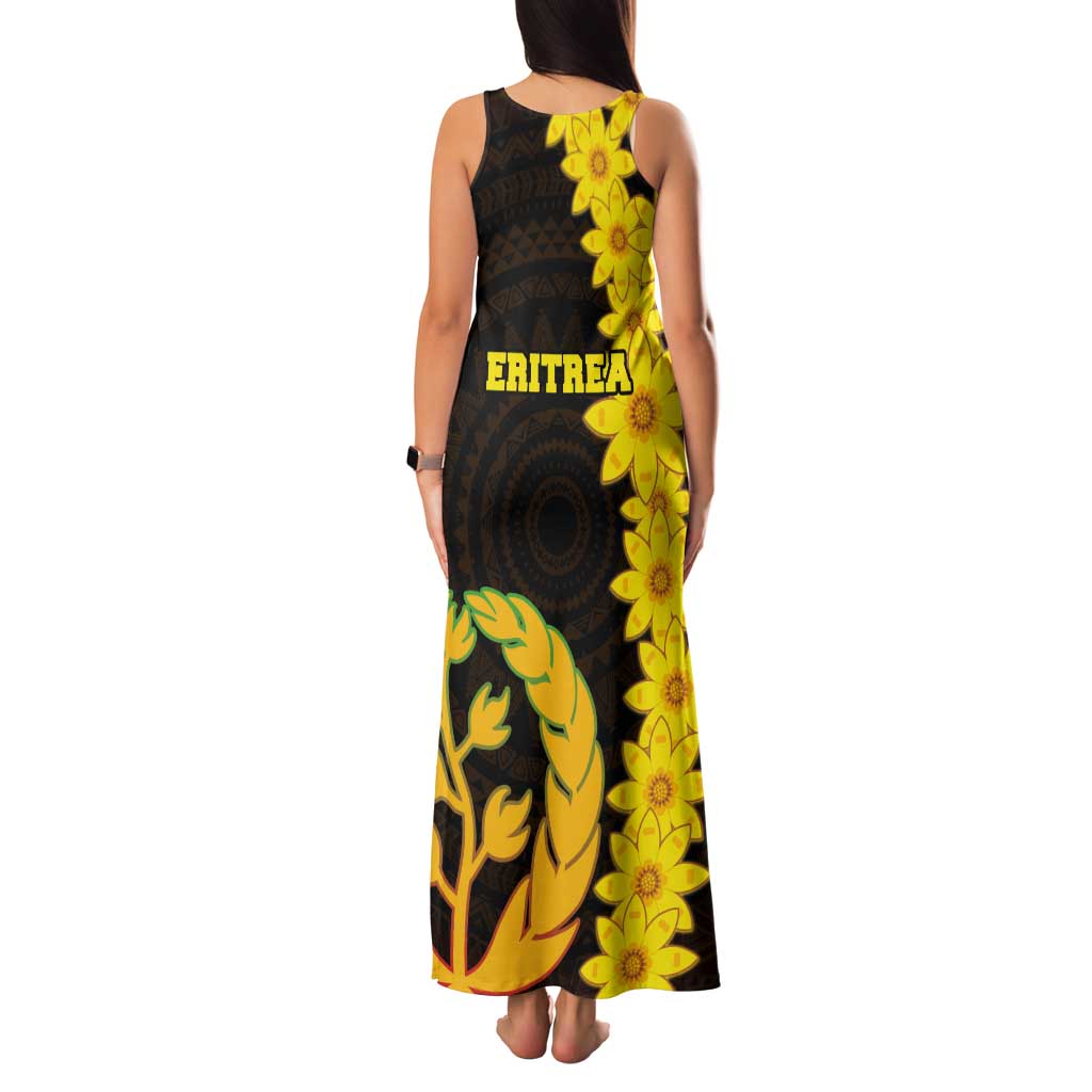 Enkutatash Eritrea New Year Tank Maxi Dress With Coat Of Arms - Wonder Print Shop