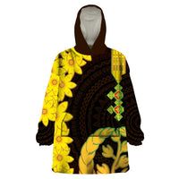 Enkutatash Eritrea New Year Wearable Blanket Hoodie With Coat Of Arms - Wonder Print Shop