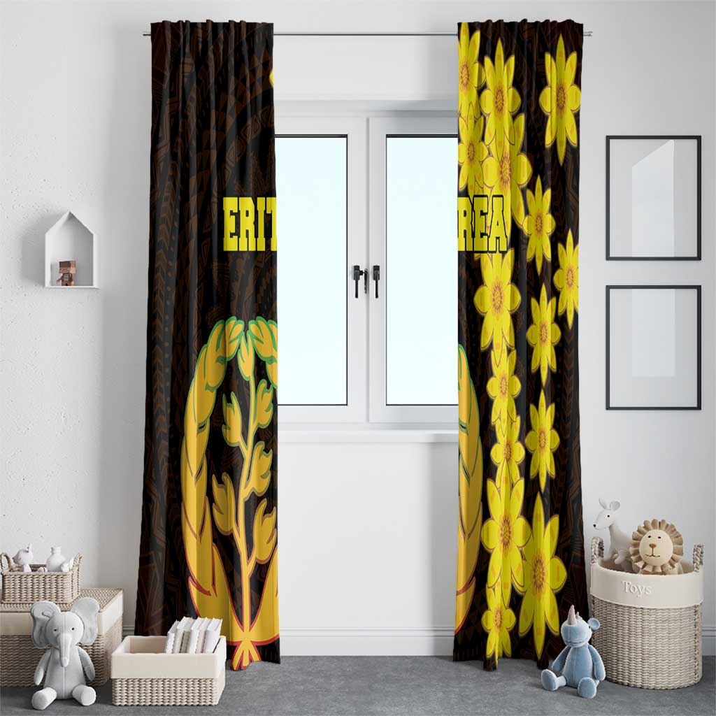 Enkutatash Eritrea New Year Window Curtain With Coat Of Arms - Wonder Print Shop