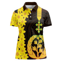 Enkutatash Eritrea New Year Women Polo Shirt With Coat Of Arms - Wonder Print Shop