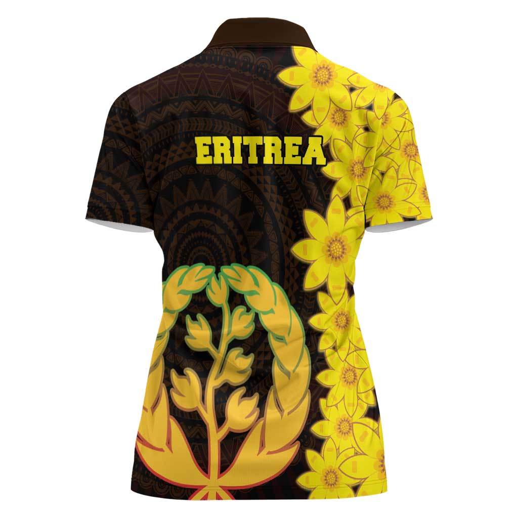 Enkutatash Eritrea New Year Women Polo Shirt With Coat Of Arms - Wonder Print Shop
