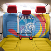 Aruba Lion Roaring Back Car Seat Cover With Coat Of Arms - Wonder Print Shop