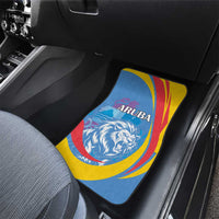Aruba Lion Roaring Car Mats With Coat Of Arms - Wonder Print Shop