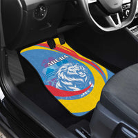 Aruba Lion Roaring Car Mats With Coat Of Arms - Wonder Print Shop