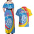 Aruba Lion Roaring Couples Matching Off Shoulder Maxi Dress and Hawaiian Shirt With Coat Of Arms - Wonder Print Shop