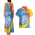 Aruba Lion Roaring Couples Matching Tank Maxi Dress and Hawaiian Shirt With Coat Of Arms - Wonder Print Shop