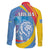 Aruba Lion Roaring Family Matching Summer Maxi Dress and Hawaiian Shirt With Coat Of Arms - Wonder Print Shop