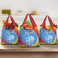 Aruba Lion Roaring Grocery Bag With Coat Of Arms