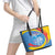 Aruba Lion Roaring Leather Tote Bag With Coat Of Arms - Wonder Print Shop