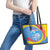 Aruba Lion Roaring Leather Tote Bag With Coat Of Arms - Wonder Print Shop