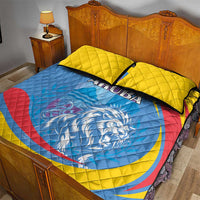 Aruba Lion Roaring Quilt Bed Set With Coat Of Arms - Wonder Print Shop