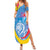 Aruba Lion Roaring Summer Maxi Dress With Coat Of Arms - Wonder Print Shop