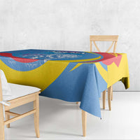 Aruba Lion Roaring Tablecloth With Coat Of Arms - Wonder Print Shop