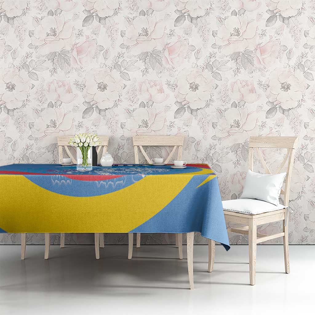 Aruba Lion Roaring Tablecloth With Coat Of Arms - Wonder Print Shop