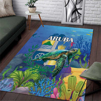 Aruba Sea Turtle Area Rug Underwater Landscape - Wonder Print Shop