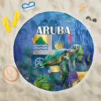 Aruba Sea Turtle Beach Blanket Underwater Landscape - Wonder Print Shop