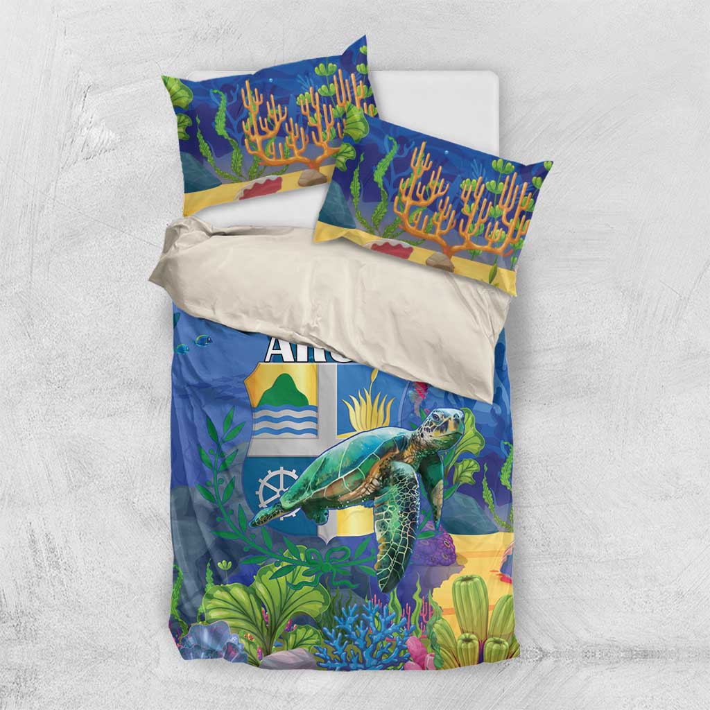 Aruba Sea Turtle Bedding Set Underwater Landscape - Wonder Print Shop