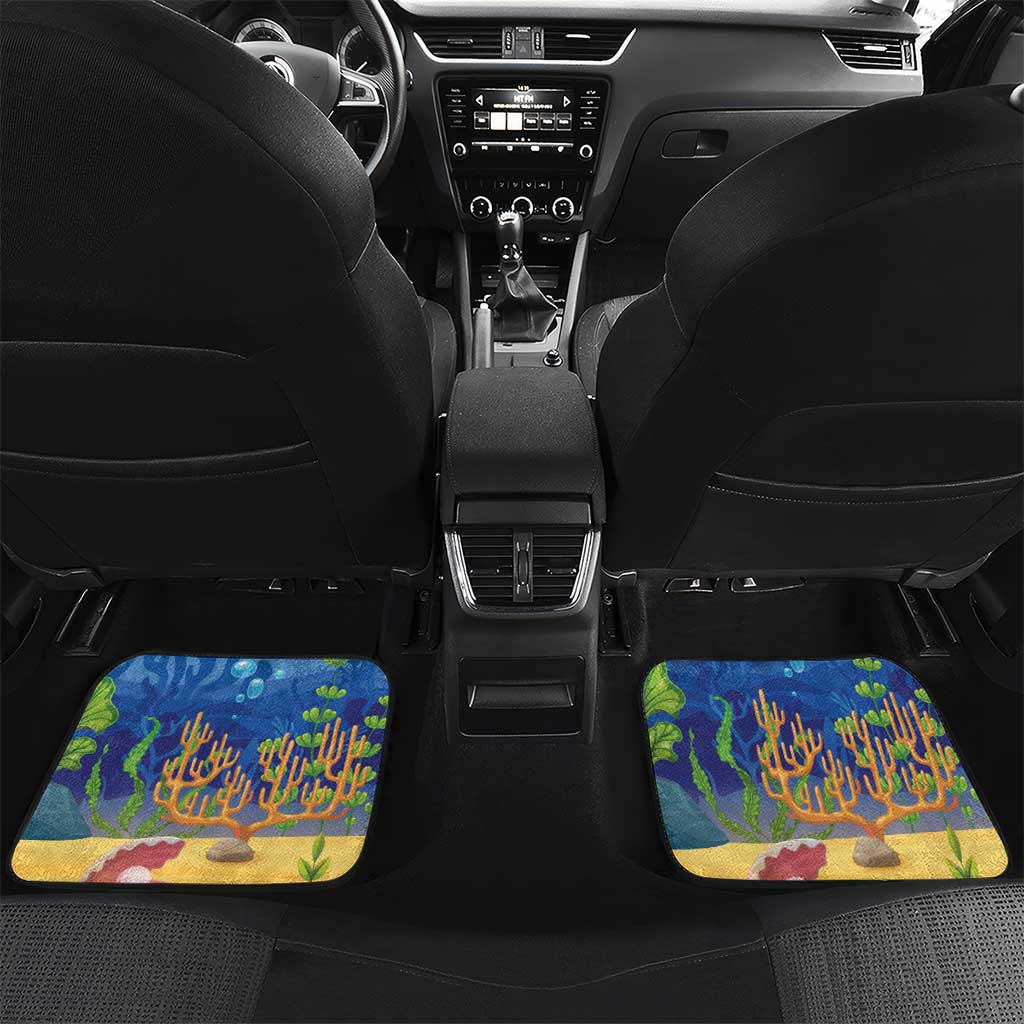 Aruba Sea Turtle Car Mats Underwater Landscape - Wonder Print Shop