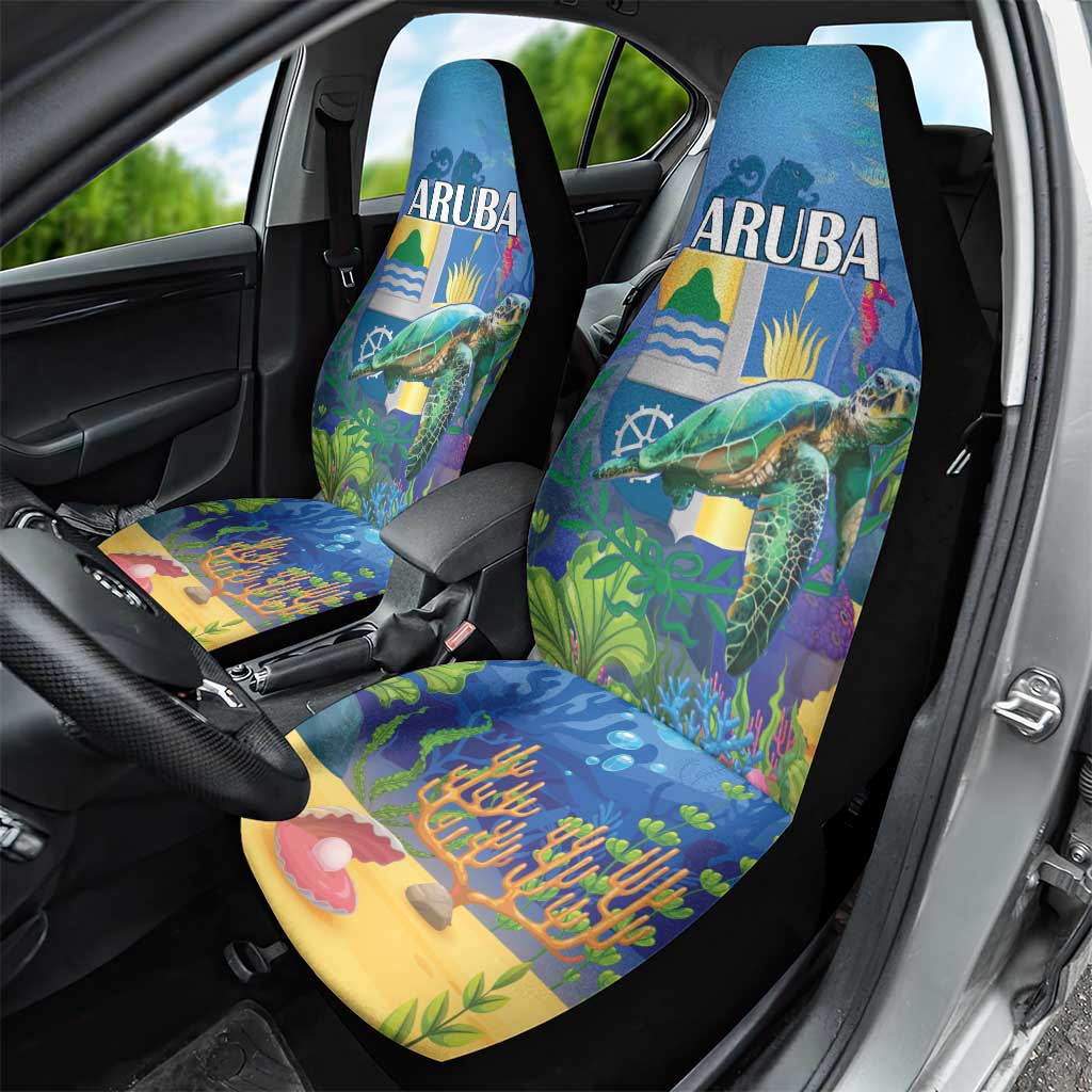 Aruba Sea Turtle Car Seat Cover Underwater Landscape - Wonder Print Shop