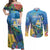 Aruba Sea Turtle Couples Matching Off Shoulder Maxi Dress and Long Sleeve Button Shirt Underwater Landscape - Wonder Print Shop