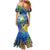 Aruba Sea Turtle Family Matching Mermaid Dress and Hawaiian Shirt Underwater Landscape - Wonder Print Shop