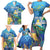 Aruba Sea Turtle Family Matching Short Sleeve Bodycon Dress and Hawaiian Shirt Underwater Landscape - Wonder Print Shop
