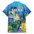 Aruba Sea Turtle Family Matching Summer Maxi Dress and Hawaiian Shirt Underwater Landscape - Wonder Print Shop