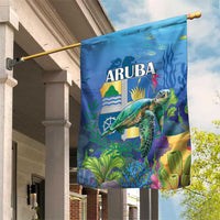 Aruba Sea Turtle Garden Flag Underwater Landscape - Wonder Print Shop