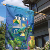 Aruba Sea Turtle Garden Flag Underwater Landscape - Wonder Print Shop