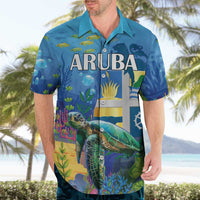 Aruba Sea Turtle Hawaiian Shirt Underwater Landscape - Wonder Print Shop