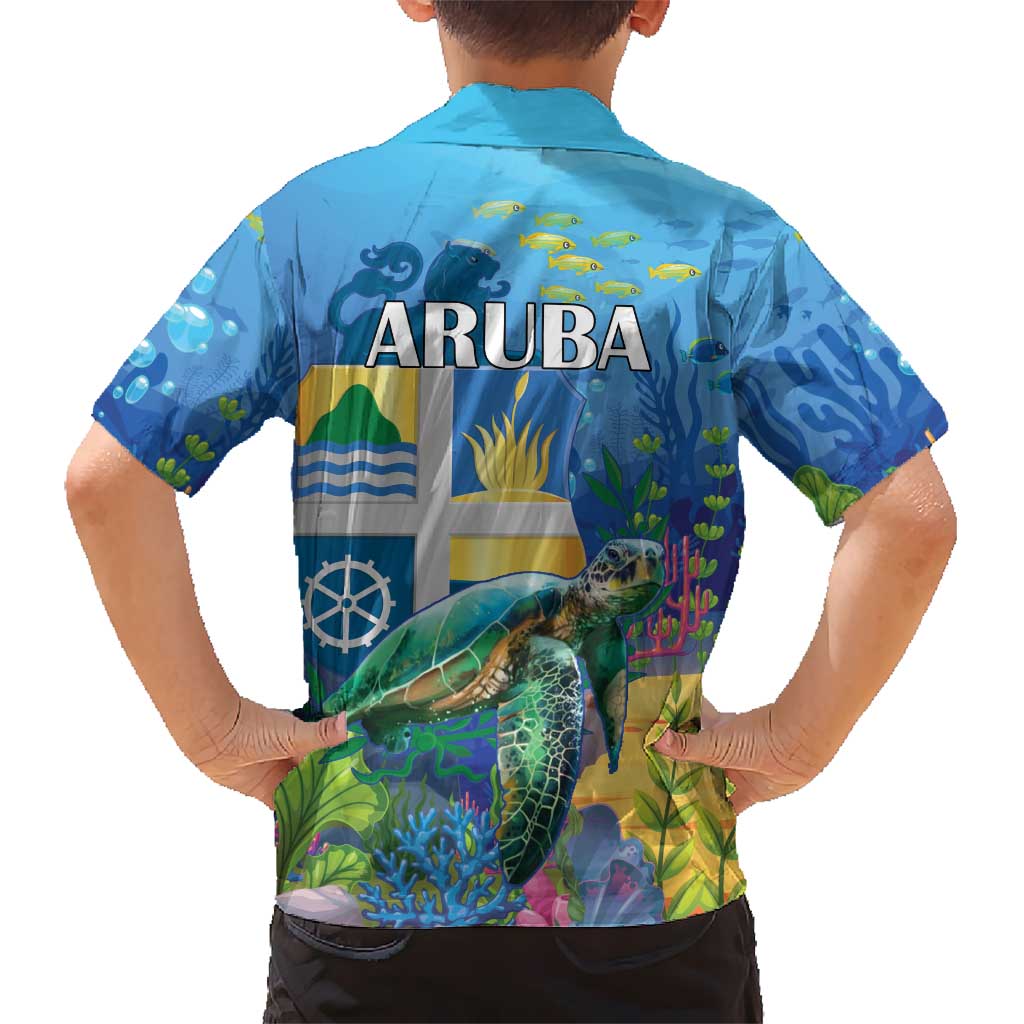 Aruba Sea Turtle Hawaiian Shirt Underwater Landscape - Wonder Print Shop