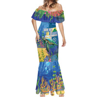 Aruba Sea Turtle Mermaid Dress Underwater Landscape - Wonder Print Shop